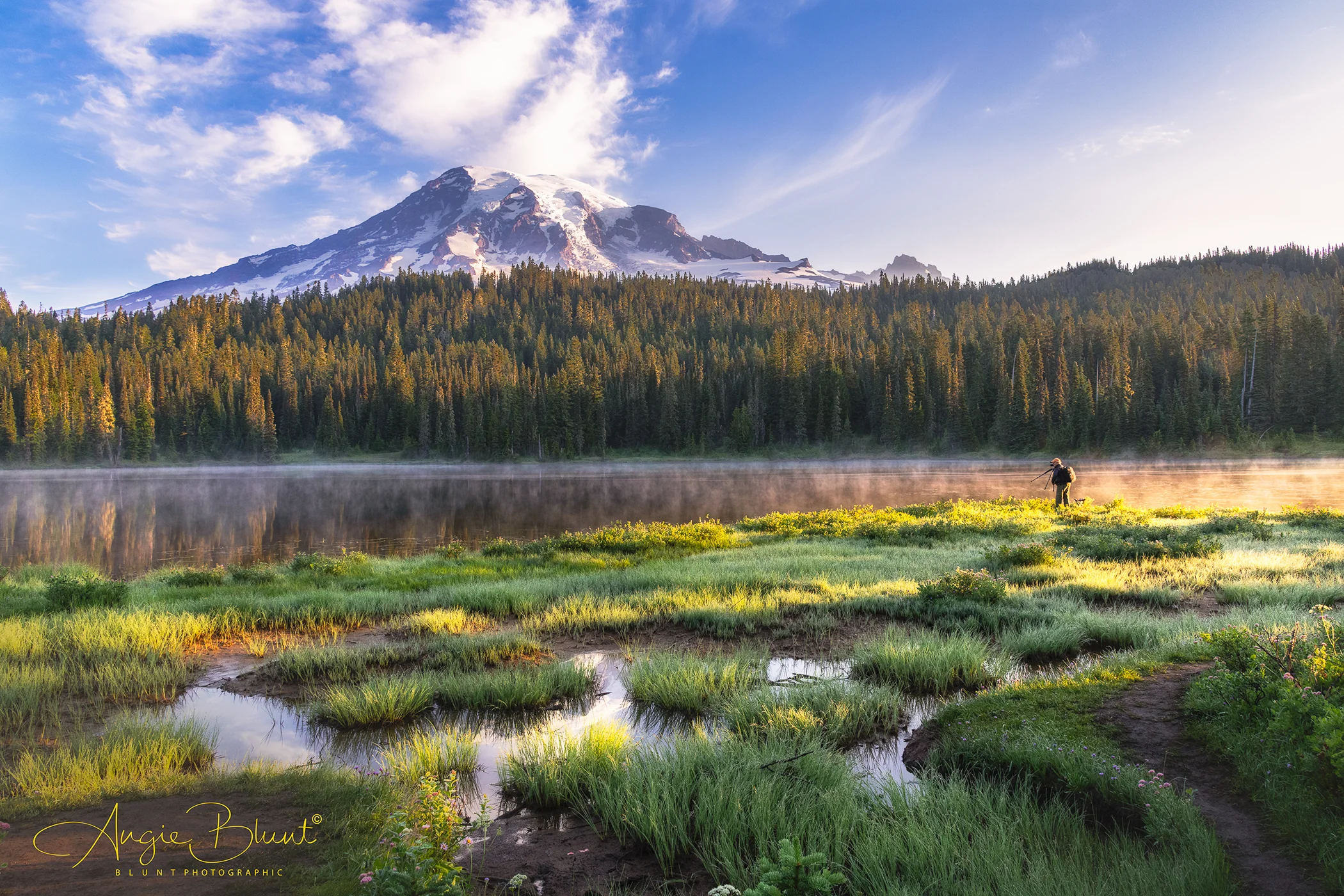 Mystery Man in the Fog, Mount Rainier National Park (2018) - Angie Blunt
