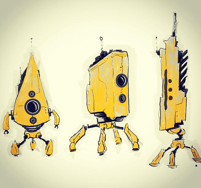 Saturday morning robot doodles #instadoodle #sketchbook #robots #kidlitart
