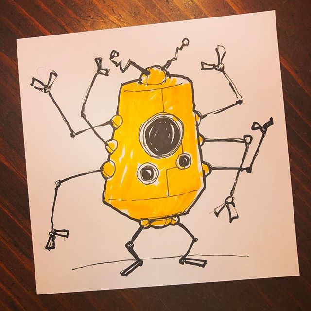 Robot doodle for #inktober