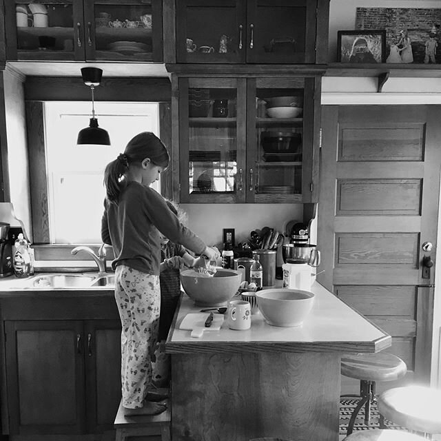 making strawberry scones.