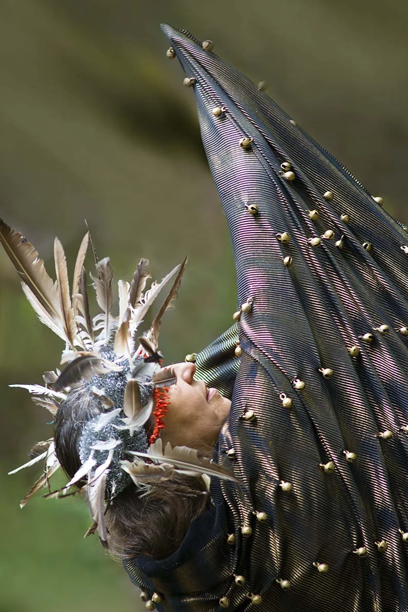 Peruvian dancer Luciana Proaño performed in Oregon's Elliott State Forest as part of my event to bring attention to the forest's potential sale to a private company. Image by Brenda Moseley.