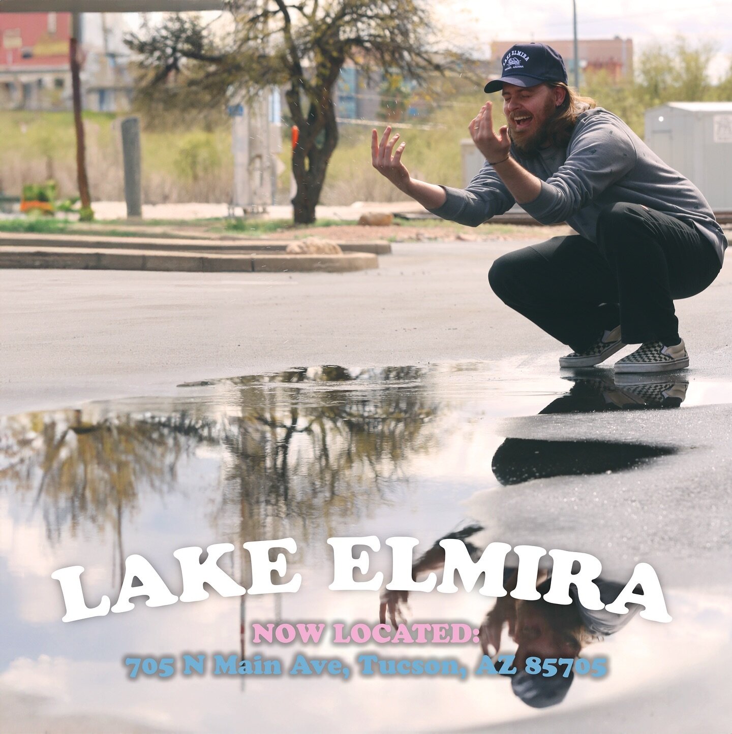 LAKE ELMIRA MOVED 🌊

The waters have risen from Stone Ave and flooded into our new parking lot. Come see the biggest lake in Southern Arizona before it dries up.

Celebrate the upcoming swim-season with our Lake Elmira hats and &ldquo;I Swam In Lake