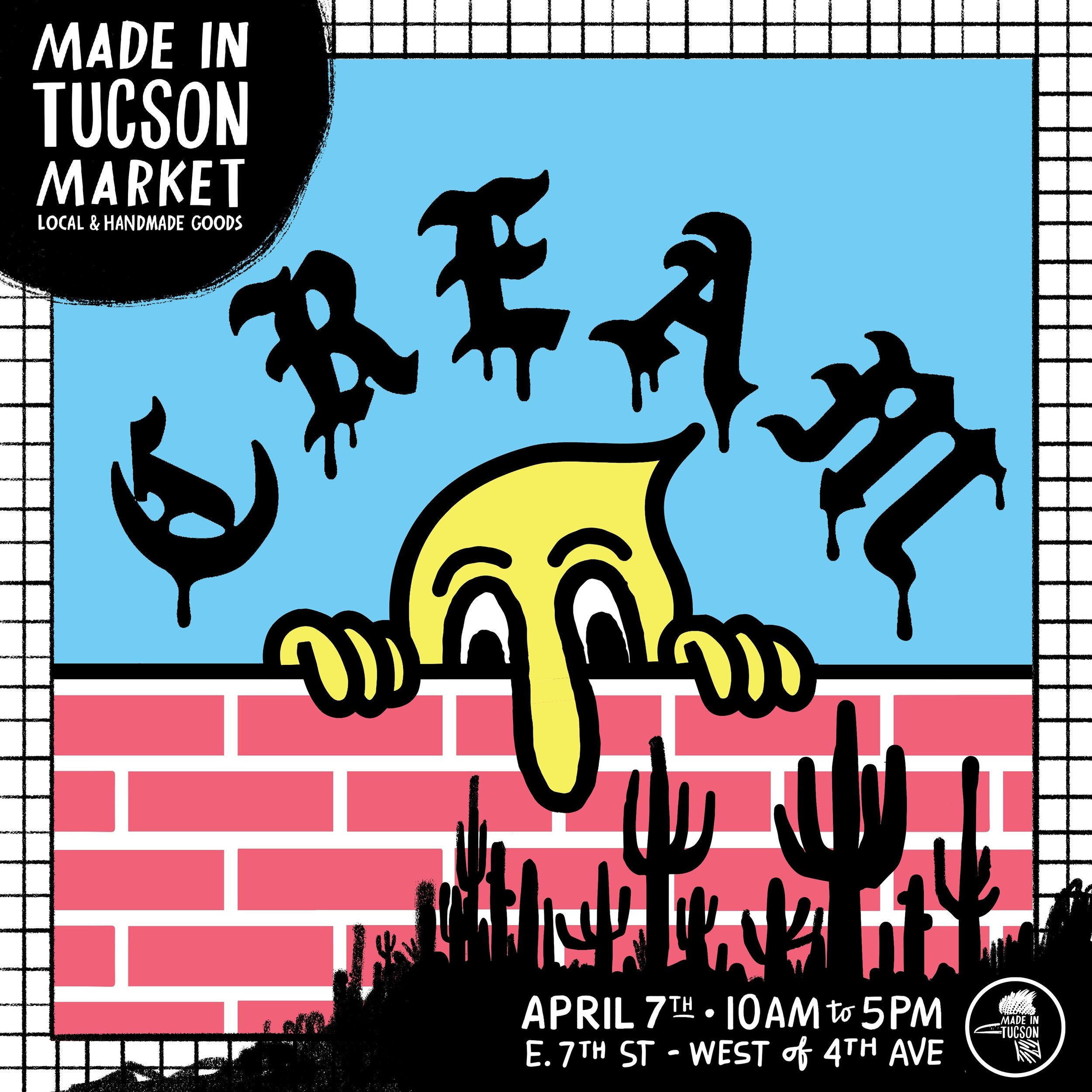 Goodmorning friends ☀️

✨Clear your calendars and save the date!!! 🗓️
 Sunday April 7th, from 10am-5pm, @madeintucsonmarket is back !!!! 🤩

This one-day event twice a year, is organized by @4thavecoalition, a nonprofit, with a team of volunteers wh