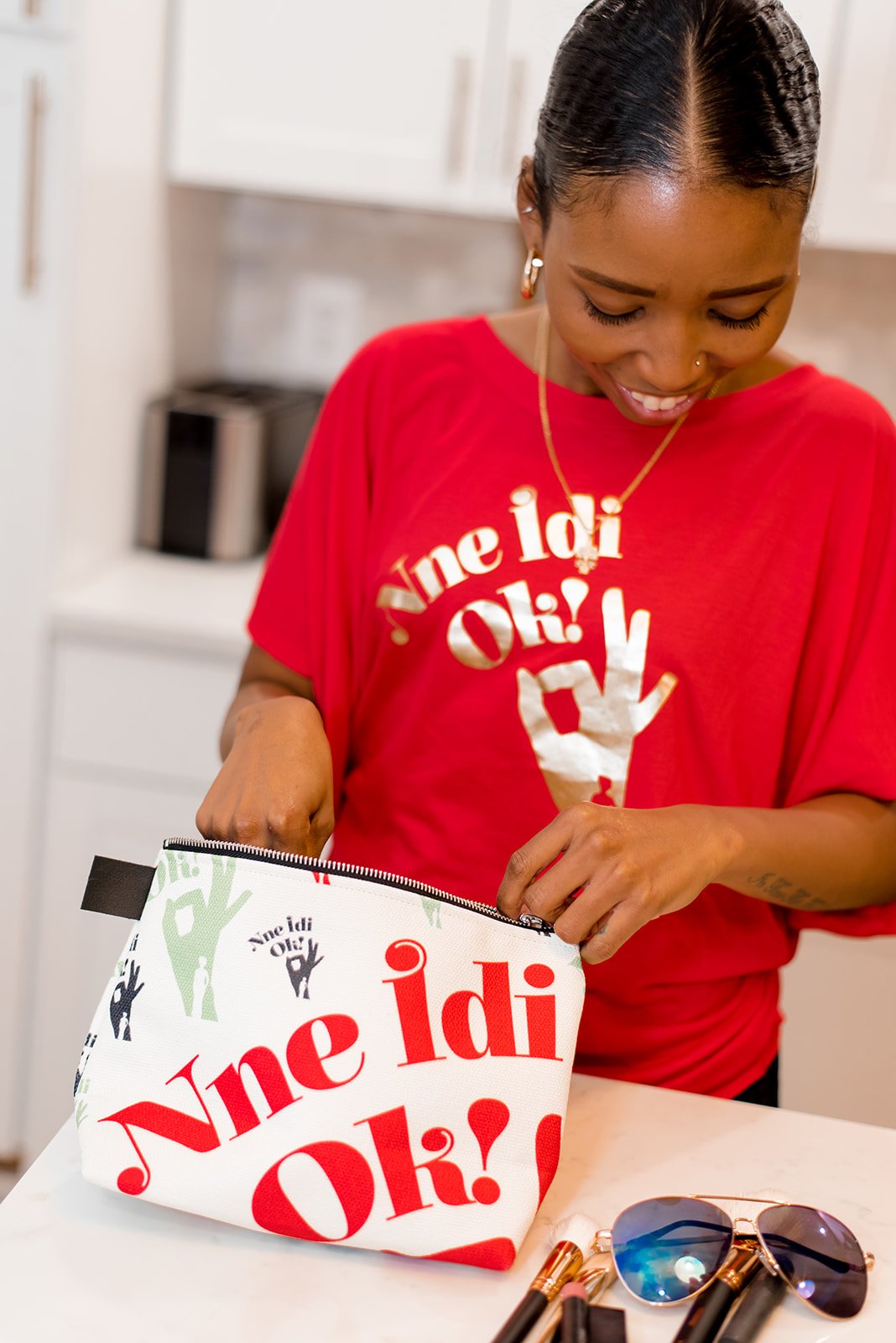 Ok! (Nne Idi Ok!) Ladies Dolman Sleeved Top