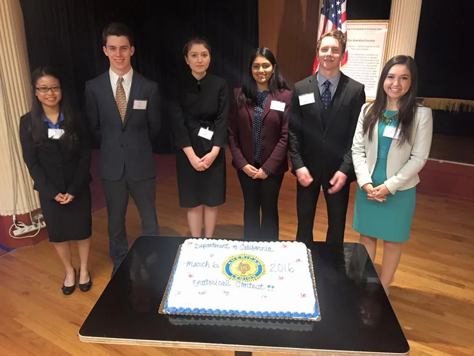 2016 American Legion Department of California Oratorical Contestestants