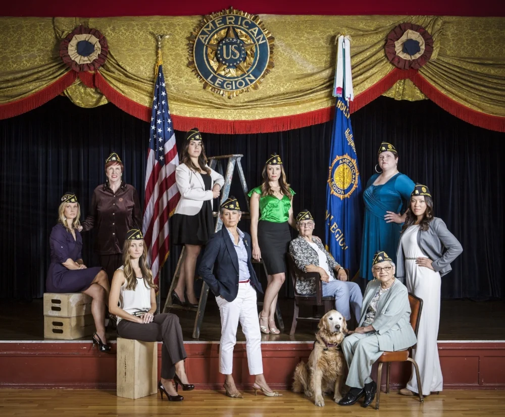 March is Military Women's History Month . Jon Endow took this stunning portrait of just some of Post 43's amazing female veterans in 2013. Salute!