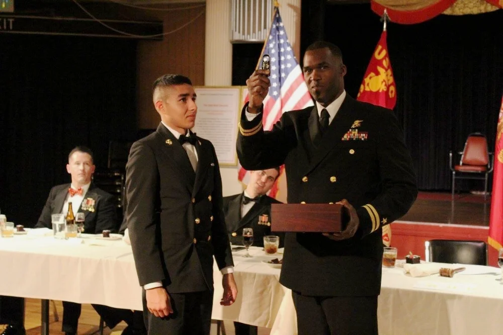 The USC NROTC Trojan Battallion celebrated their annual winter Dining In for the second year in a row at Hollywood Post 43 Feb. 24 . Post 43 commander, Tim Shaner and first lady Irene Sloate attended as distinguished guests. It is an honor to support our local future Navy and Marine Corps leaders! (photo courtesy USC Trojan Battalion)