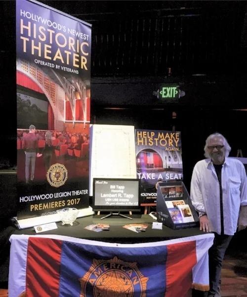 Post 43 represented at the Hollywood Chamber of Commerce's annual Hollywood Expo held at Avalon Hollywood April 26, 2017. Luís Soto and Fernando Rivero of the Legion Theater Committee were out to promote the upcoming renovated theater to the Hollywood business and entertainment communities. Special thanks to Karl Risinger and Jen Crandell for setting up the booth and for Jen's amazing new pop-up banner design!