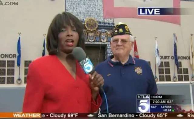 TOMORROW! Special Appearance on KTLA Morning News Weds., 6/14 for Flag Day! Tune in to the Gayle Anderson's segment, "Gayle on the Go," starting at 6am all morning long for live hits from Post 43!