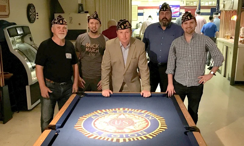 Former Post 43 Legionnaire Brent Webb (far right) moved to Chicago to go to college and transferred to a local post. Now, he is the commander there and leading a revitalized Legion community. Way to go, Brent!