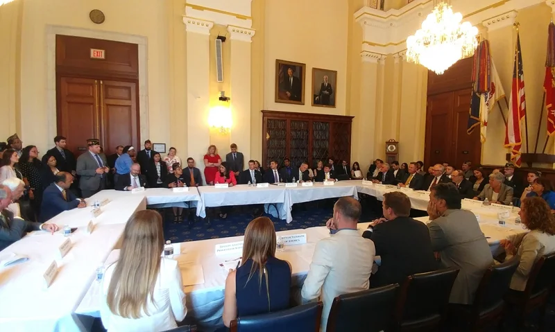 American Legion National Executive Director Verna Jones speaks during a press conference on July 13 at the Cannon House Office Building in Washington, D.C. (photo courtesy The American Legion)