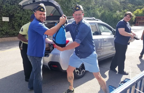 Mike Hjelmstad and Andy Fierro feeding the homeless through The Burrito Project #veteransstillserving