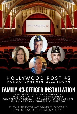 2022 Family 43 Officer Installation — Hollywood Post 43 The American Legion