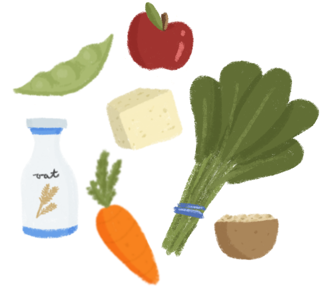 纯素食者 纯素食者不吃任何动物肉或任何动物产品。相反，纯素食者的饮食通常富含谷类、豆类、水果和蔬菜。在蛋白质方面，纯素食者会摄入植物蛋白质，如豆腐、扁豆和豆豉。他们也从植物和植物产品中摄入钙，如奇亚籽、深色绿叶蔬菜和坚果、植物酸奶和强化植物奶。从产地到餐桌，纯素食者通常会产生最少的温室气体。如果你将一个肉食爱好者和一个纯素食者的2000年千卡饮食(这是成年人的标准卡路里摄入量)相比较,一个纯素食者会少产生9.5磅的二氧化碳。*这些指标来自卡丽尔·苏在“国家地理教育”博客上发表的文章“如果每个人都停止吃肉会发生什么?》。