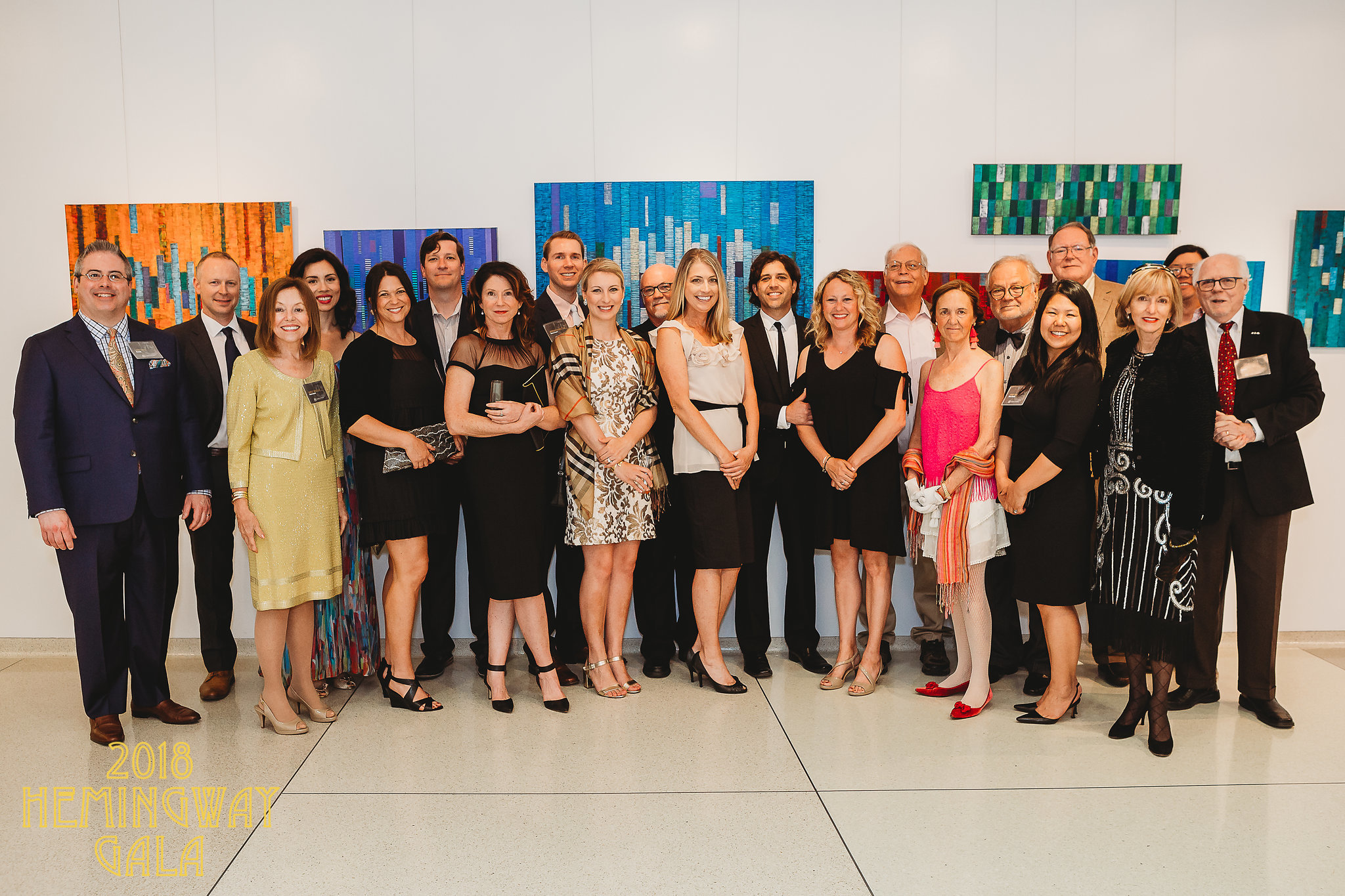 Paula McLain with the EHFOP board members and their spouses