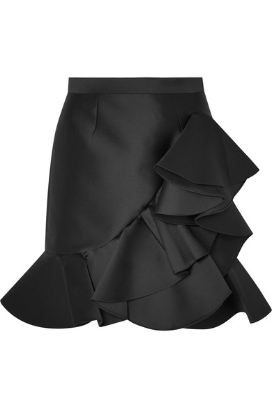 STELLA MCCARTNEY Ruffled satin mini skirt.jpg