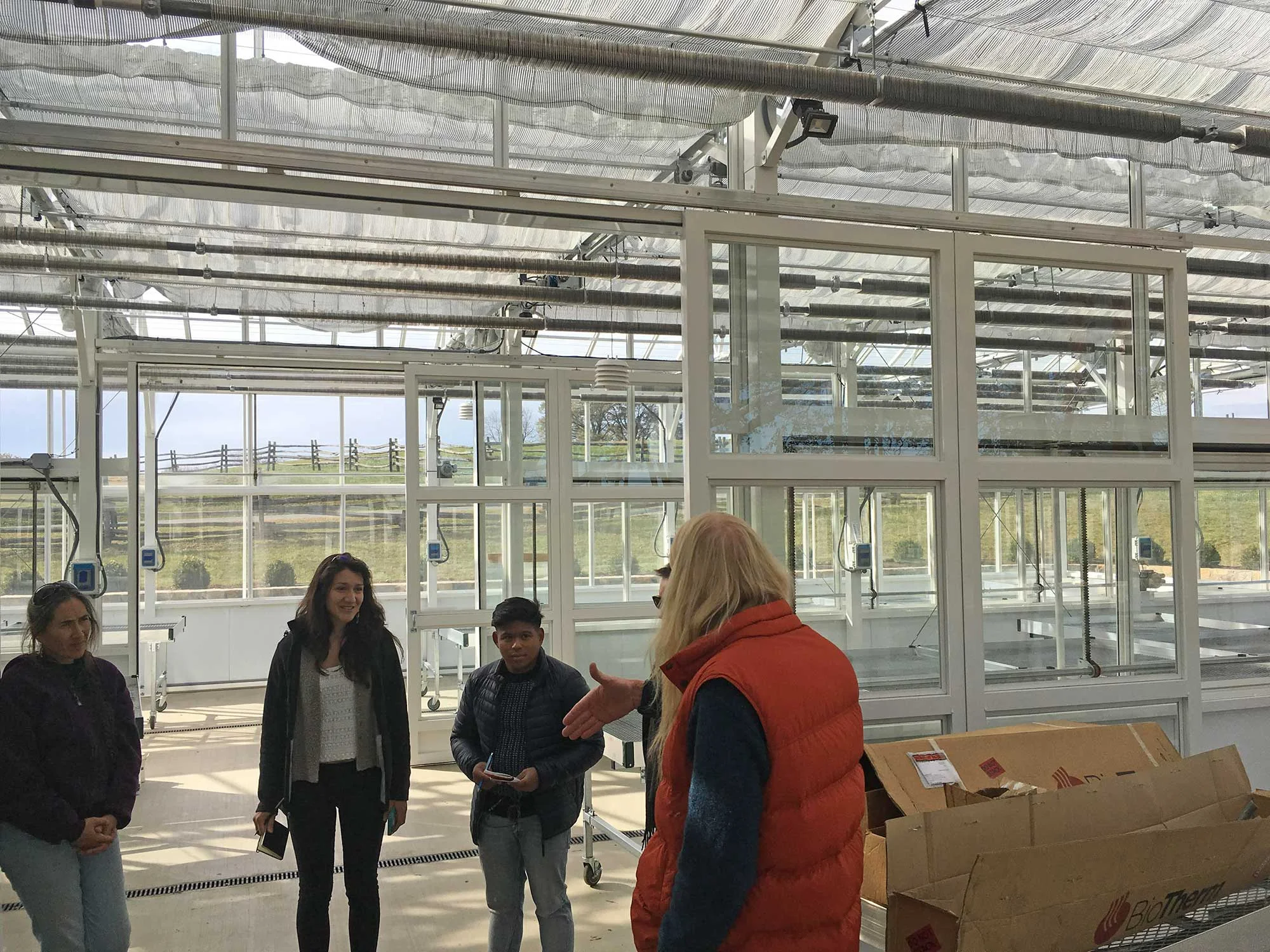 OSGF's first horticultural interns get a taste of our new greenhouses. In April 2017, the interns will begin a 6-month-long program during which they will put their studies to practice using our grounds and facilities. 