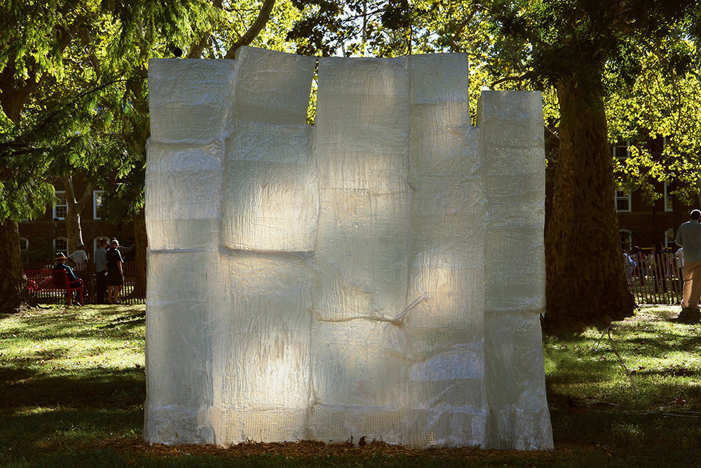  Dolores Furtado. Ice cubes, resin, 7 x 7 x 2 feet, 2015. Site specific sculpture for Governors Island Art fair 2015.  
