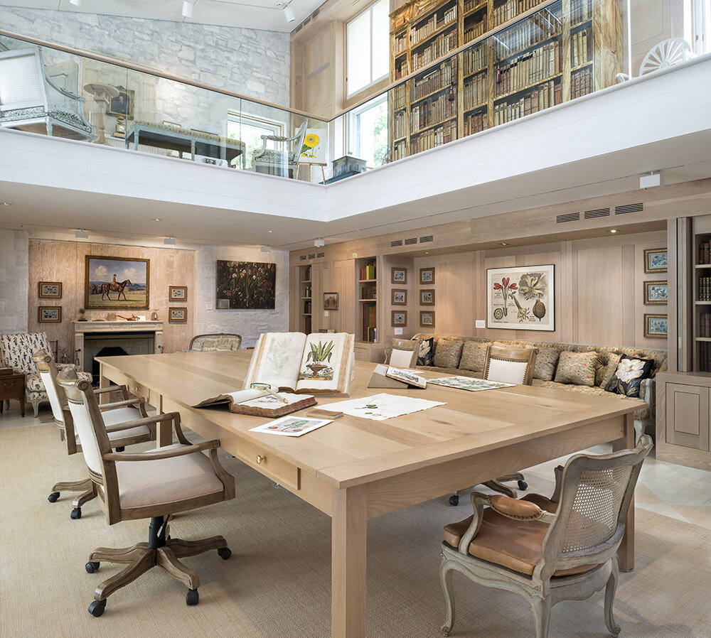  The Oak Spring Garden Library is at the center of OSGF’s mission, and remains active today as a place for research and inspiration for an ever-expanding roster of scholars and artists. Photo by Mary Parker. 