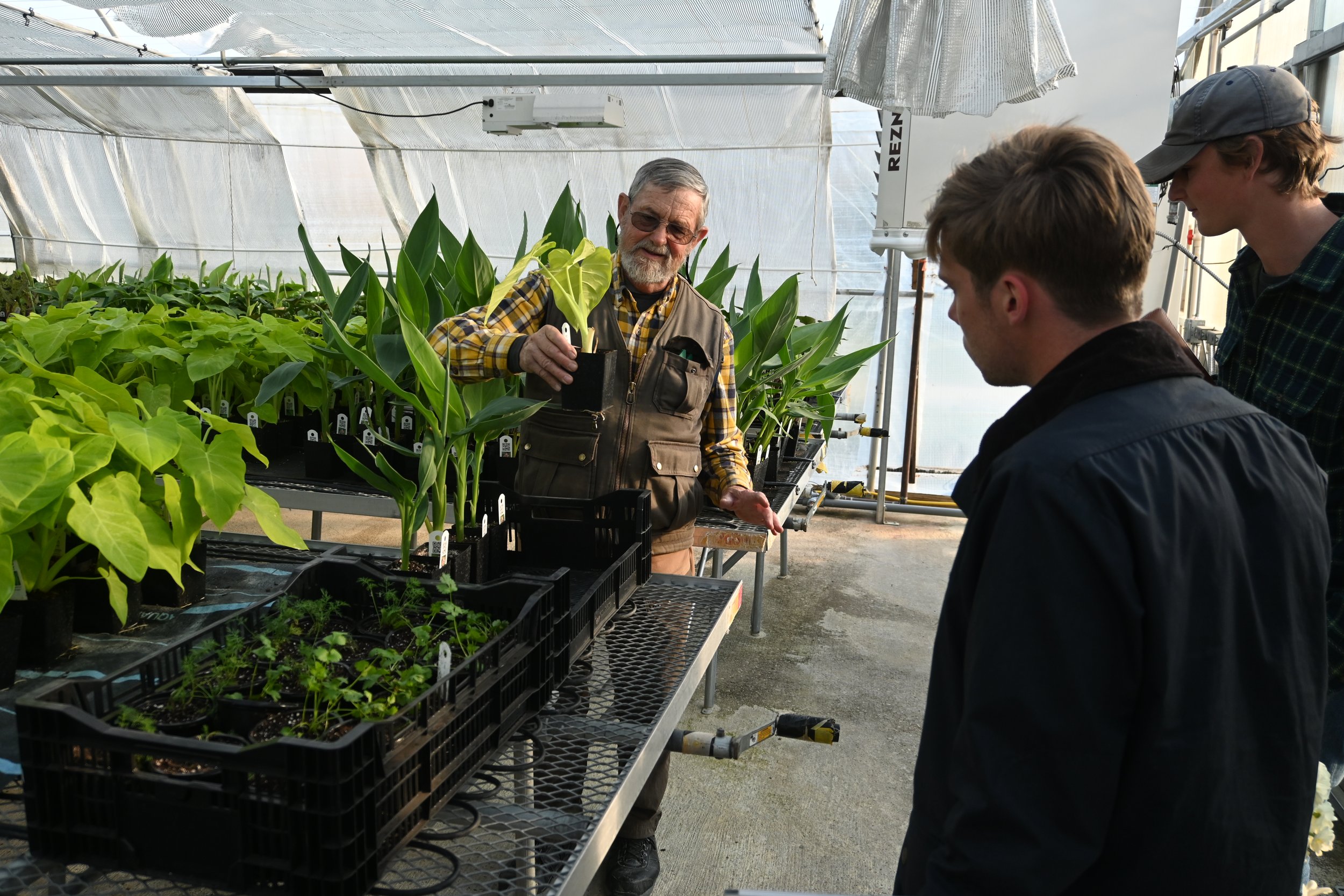  Brent sharing some of the propagation approaches in the production greenhouses.  