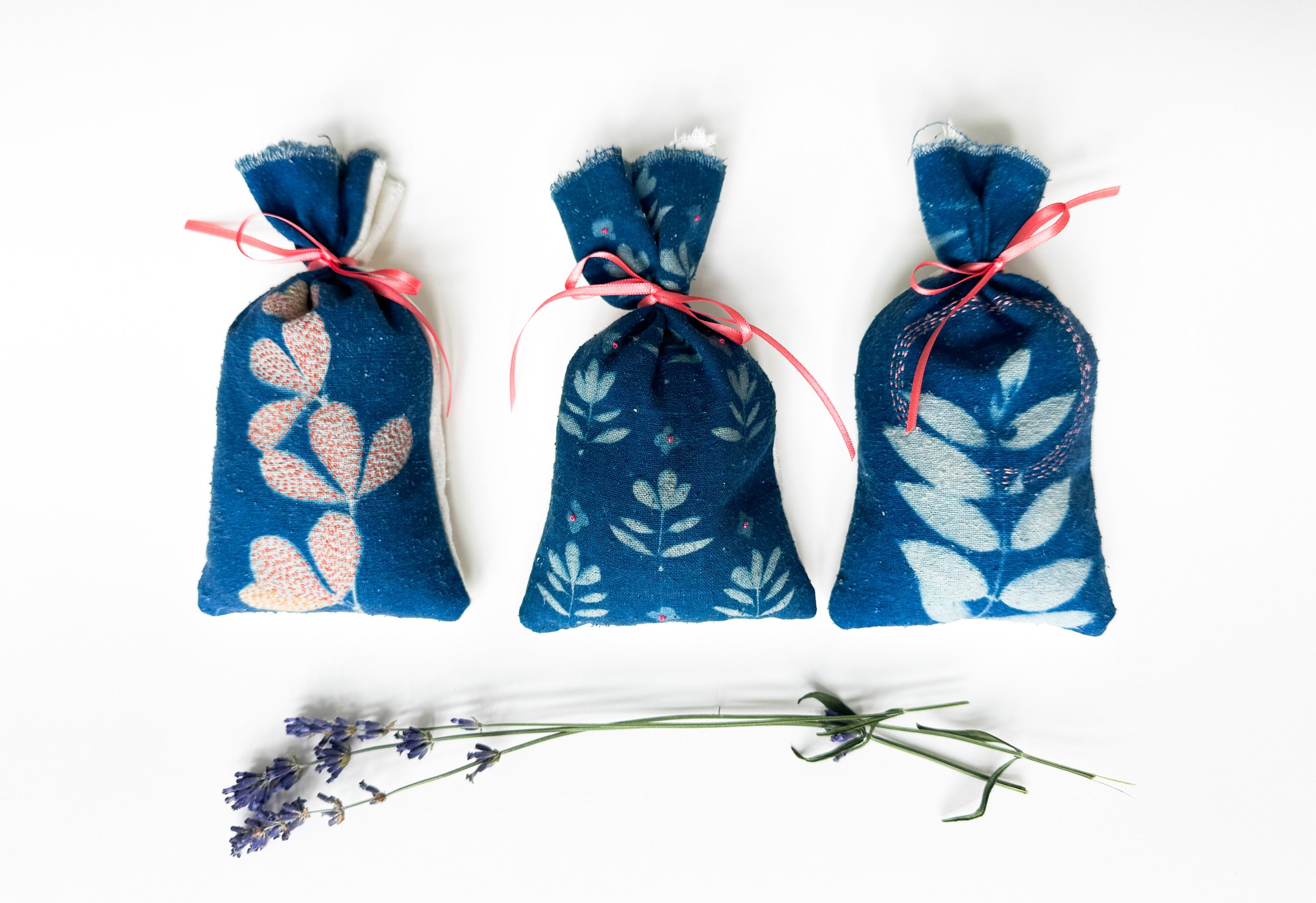 Botanical Blues: Printing and Stitching in the Garden