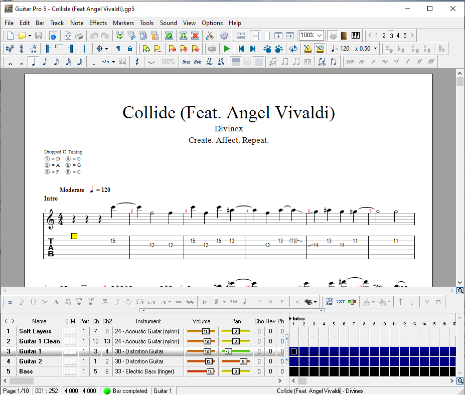 Collide (Feat. Angel Vivaldi) - Official Guitar Tab —