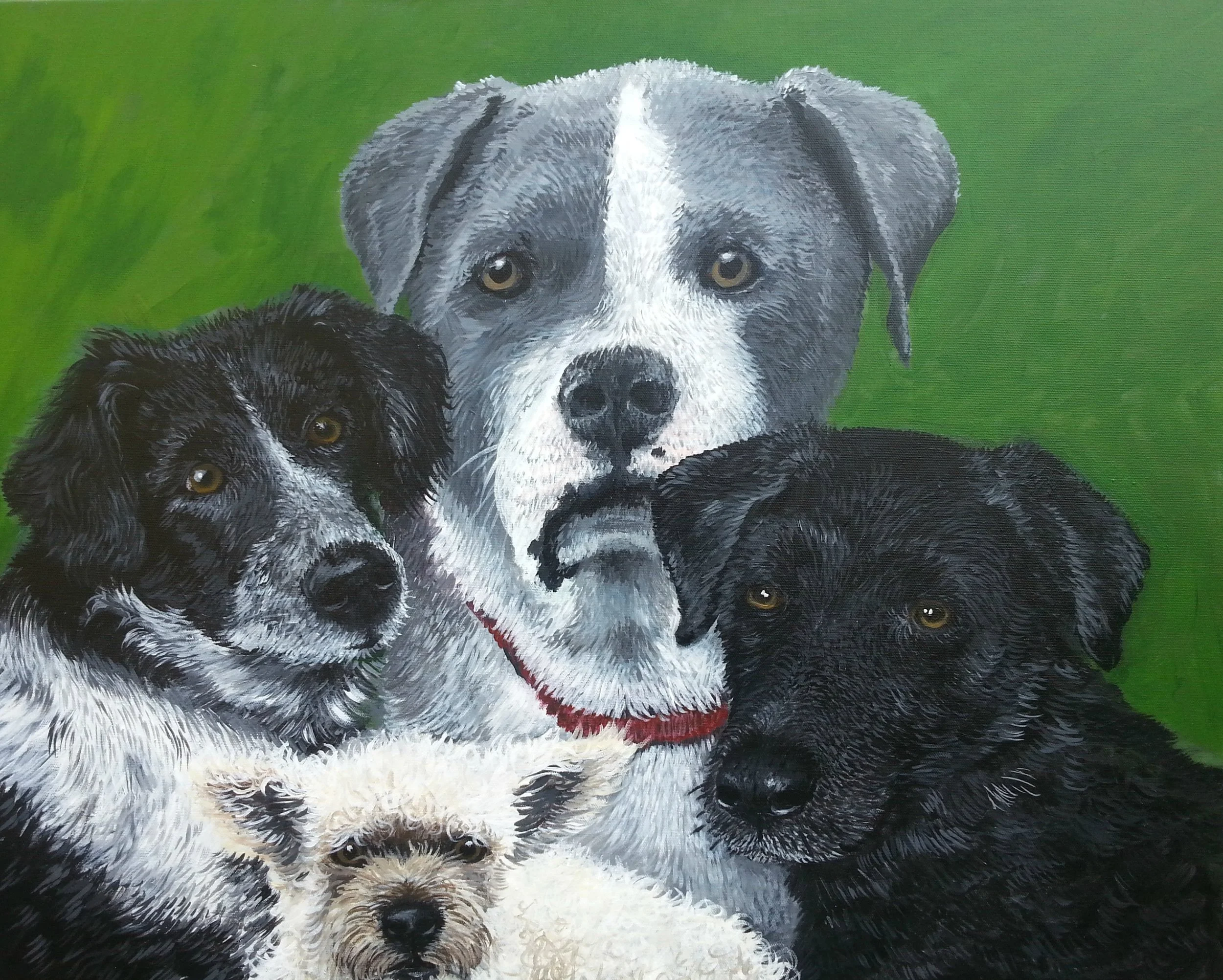 The Four Horsemen , Acrylic on Canvas, 36"x48"