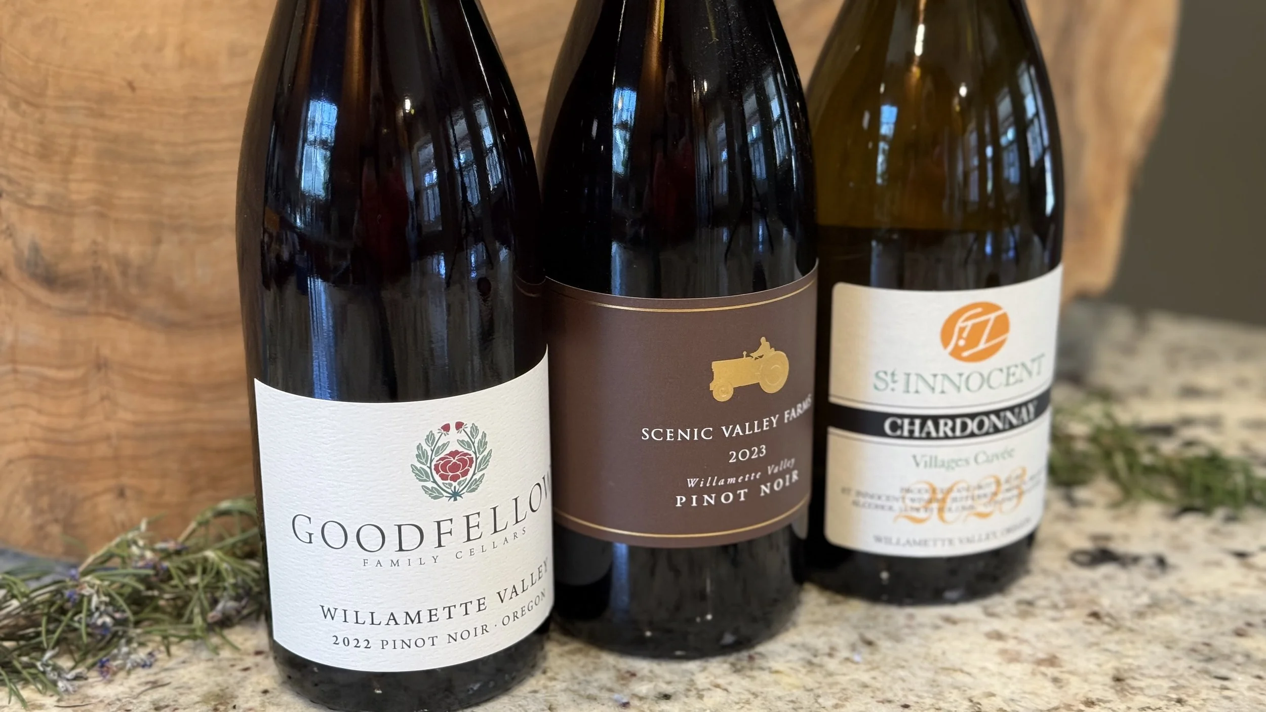 Williamette Valley Pinot Noir or Chardonnay