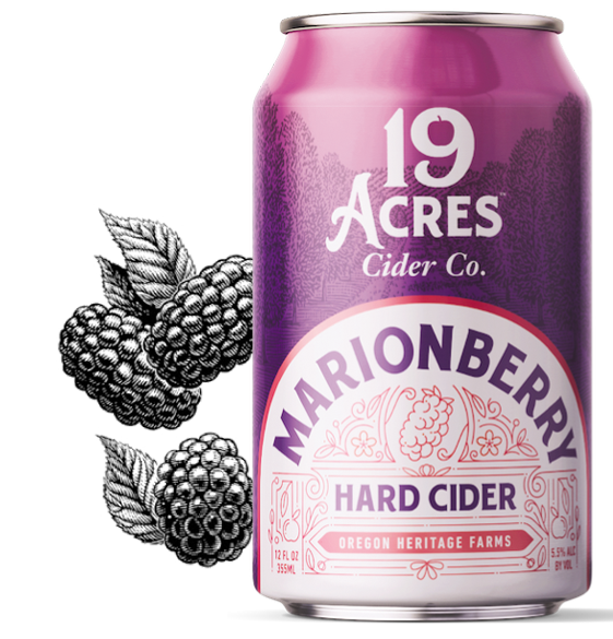 Marionberry Hard Cider from 19 Acres