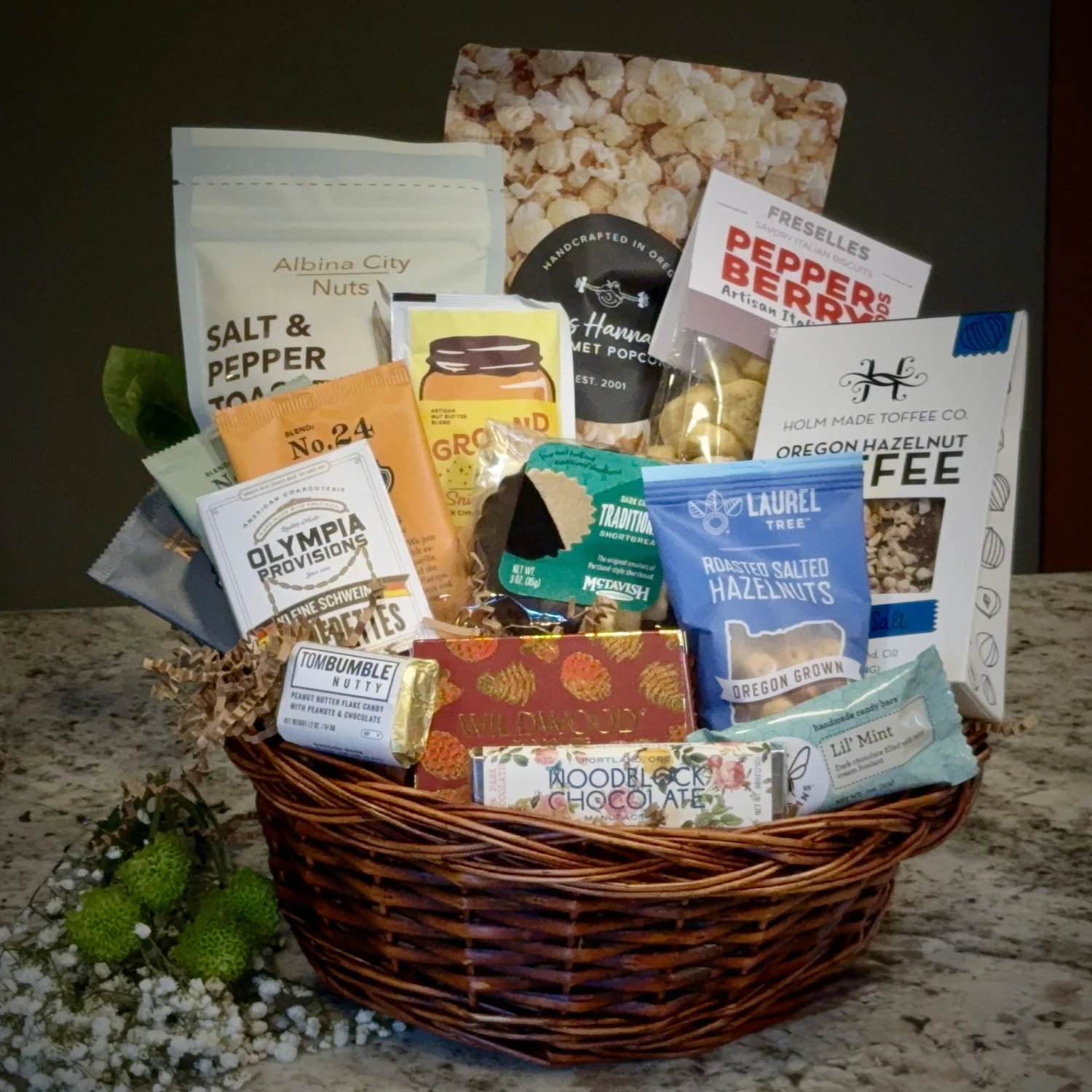 Hand curated Artisan Portland Gift Baskets Food, Drinks and Gifts