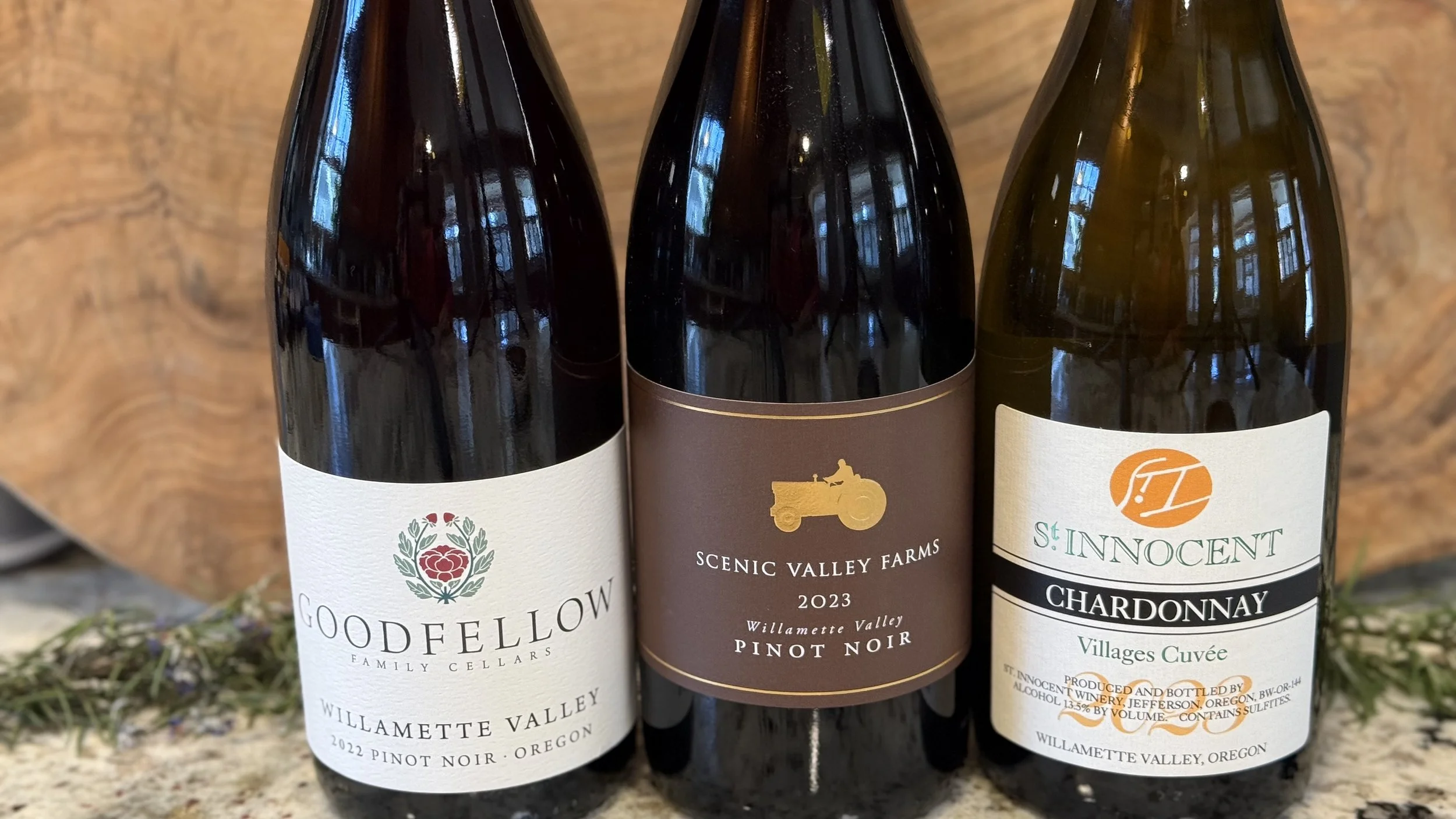 Willamette Valley Pinot or Chardonnay
