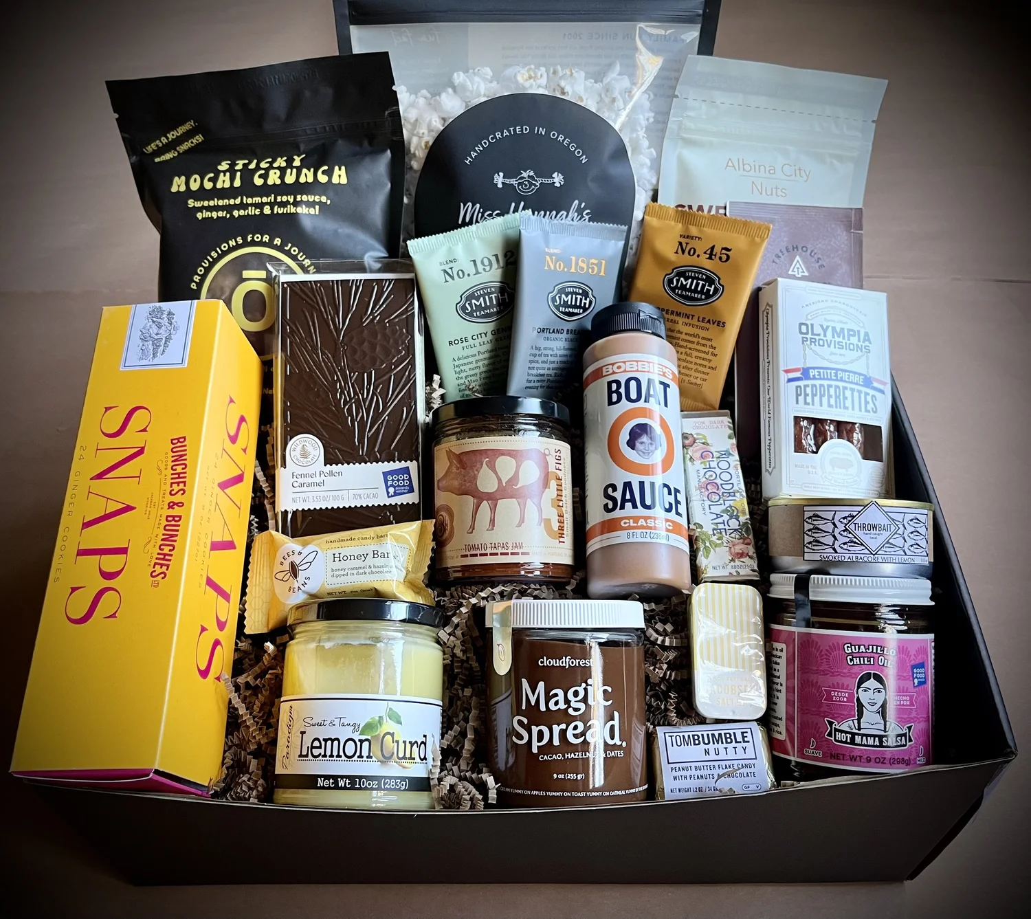 Hand curated Artisan Portland Gift Baskets Food, Drinks and Gifts
