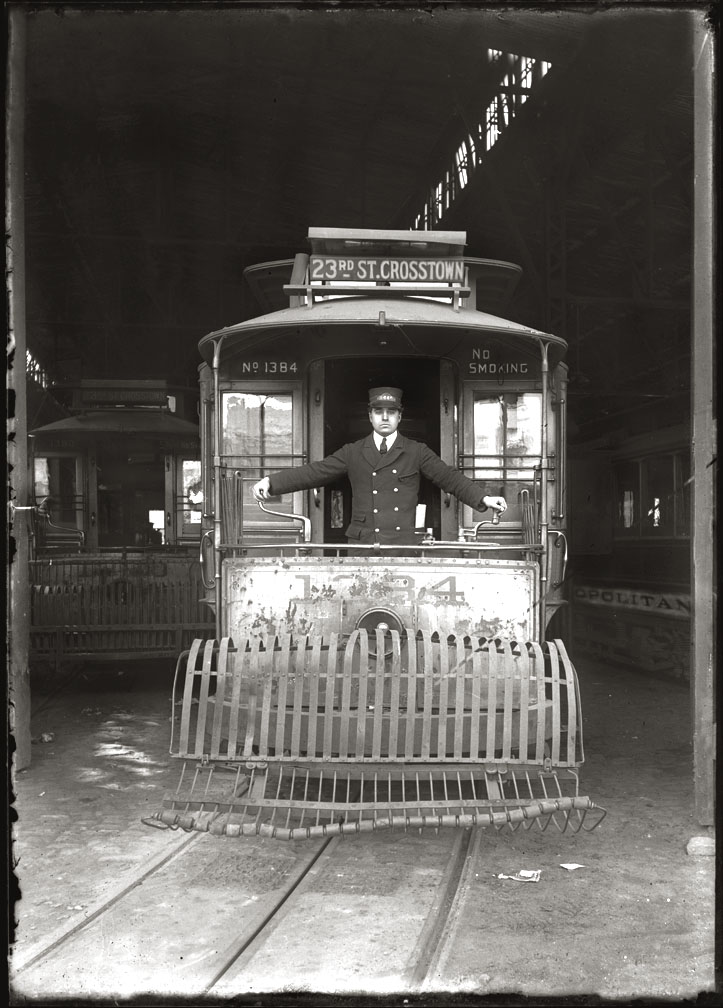 23rd st Trolley c.1910 from original 5x7 glass plate negative