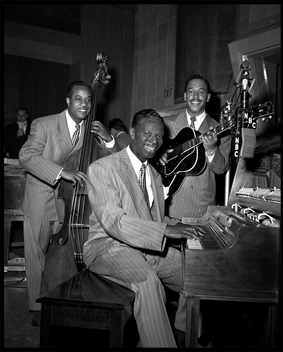 The Nat King Cole Trio c.1948 from original 4x5 negative