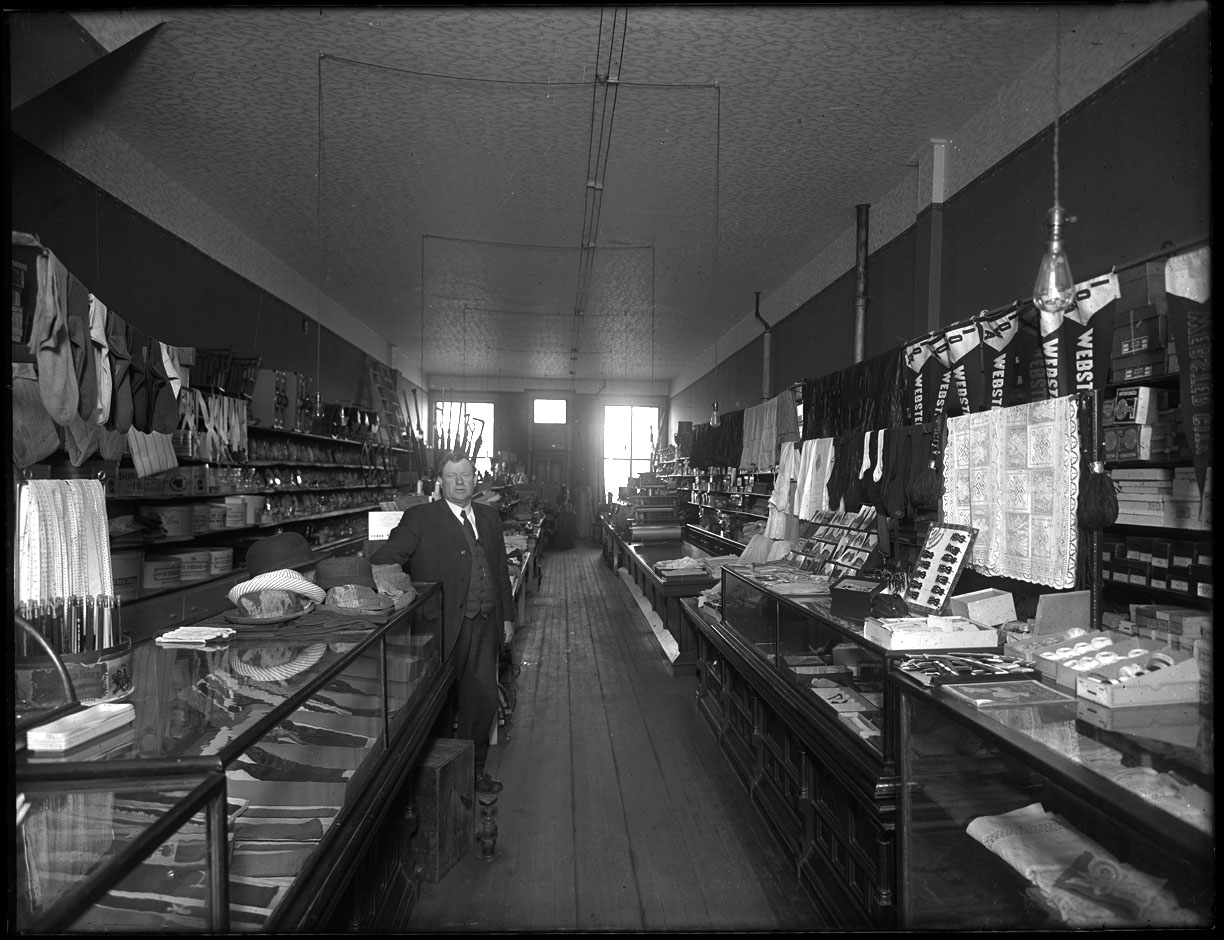 Clothing Store c.1915 from original 8x10 glass plate negative