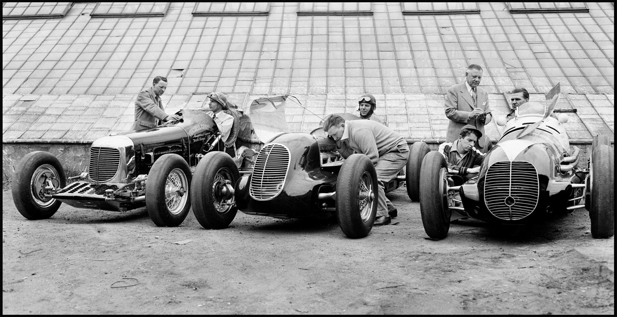 Race Cars c.1935 from original 4x5 negative