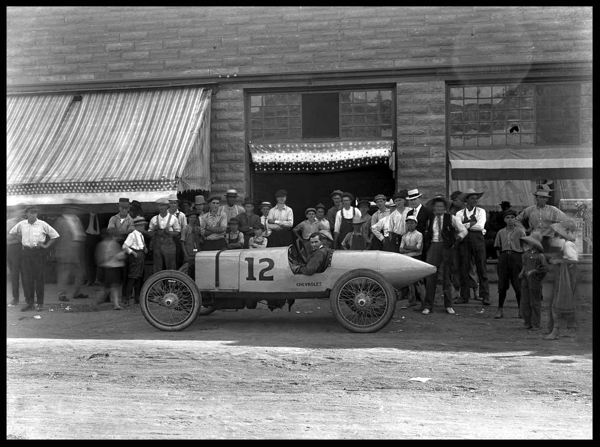 Early Chevy Chevrolet Race car c.1915 from orignal 5x7 glass plate negative