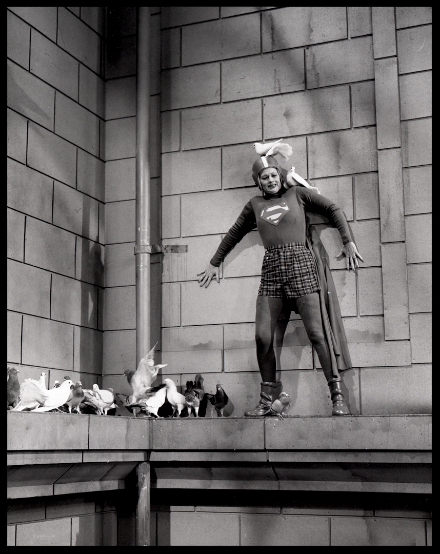 Lucille Ball as Superman from The I Love Lucy Show 1957 from original 4x5 negative