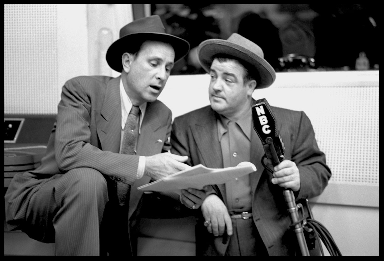 Abbott & Costello c.1942 from original 4x5 negative