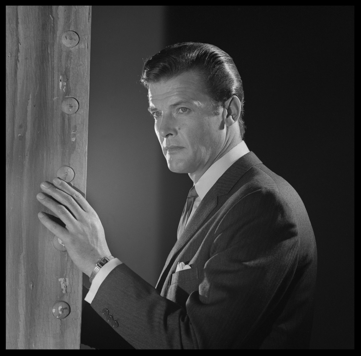 Roger Moore The Saint c.1962 from original 2.25 negative