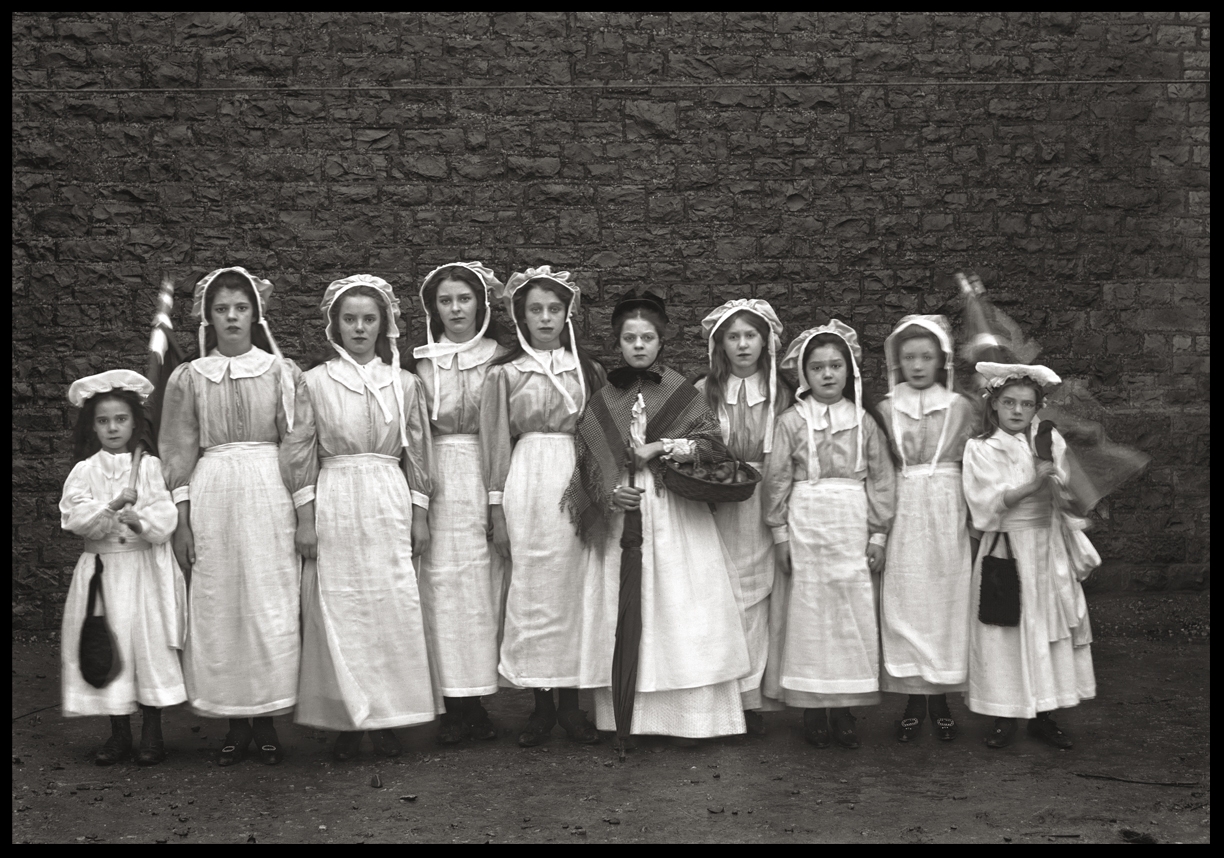 10 Haunted Maids c.1890 from original 5x7 glass plate negative