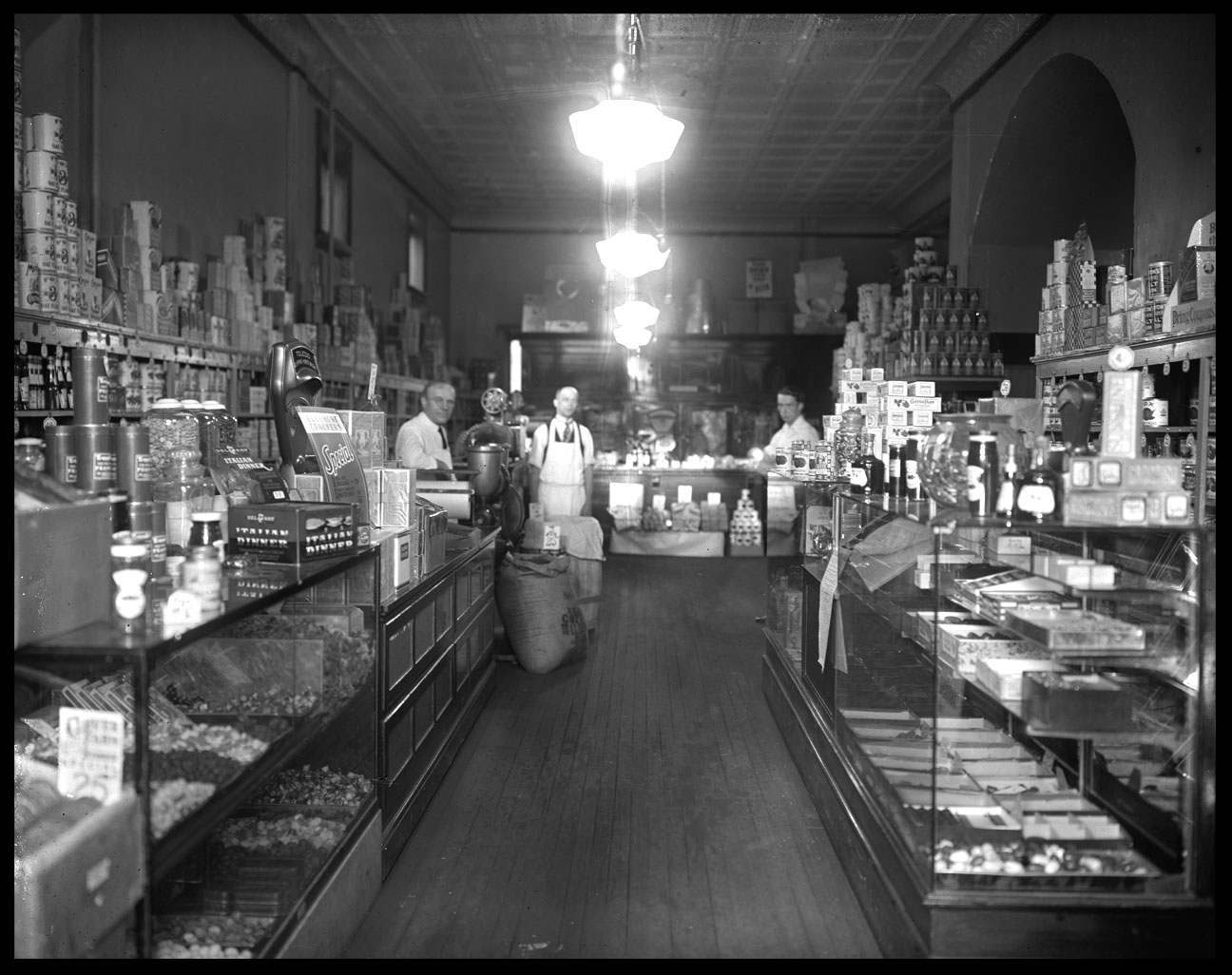 Dry Goods Store c.1920 from original 5x7 glass plate negative