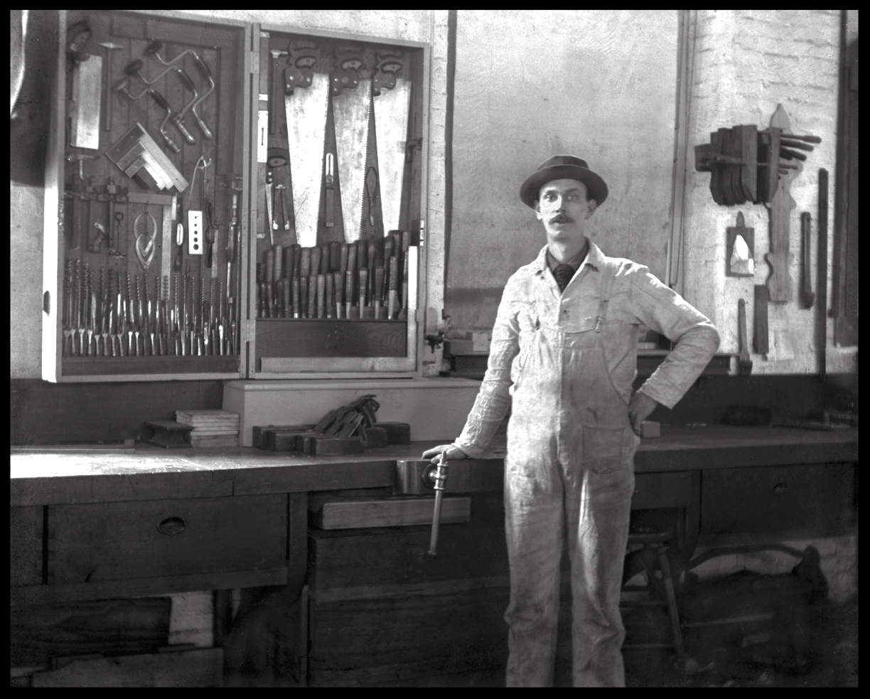 Carpenter c.1920 from original 4x5 glass plate negative