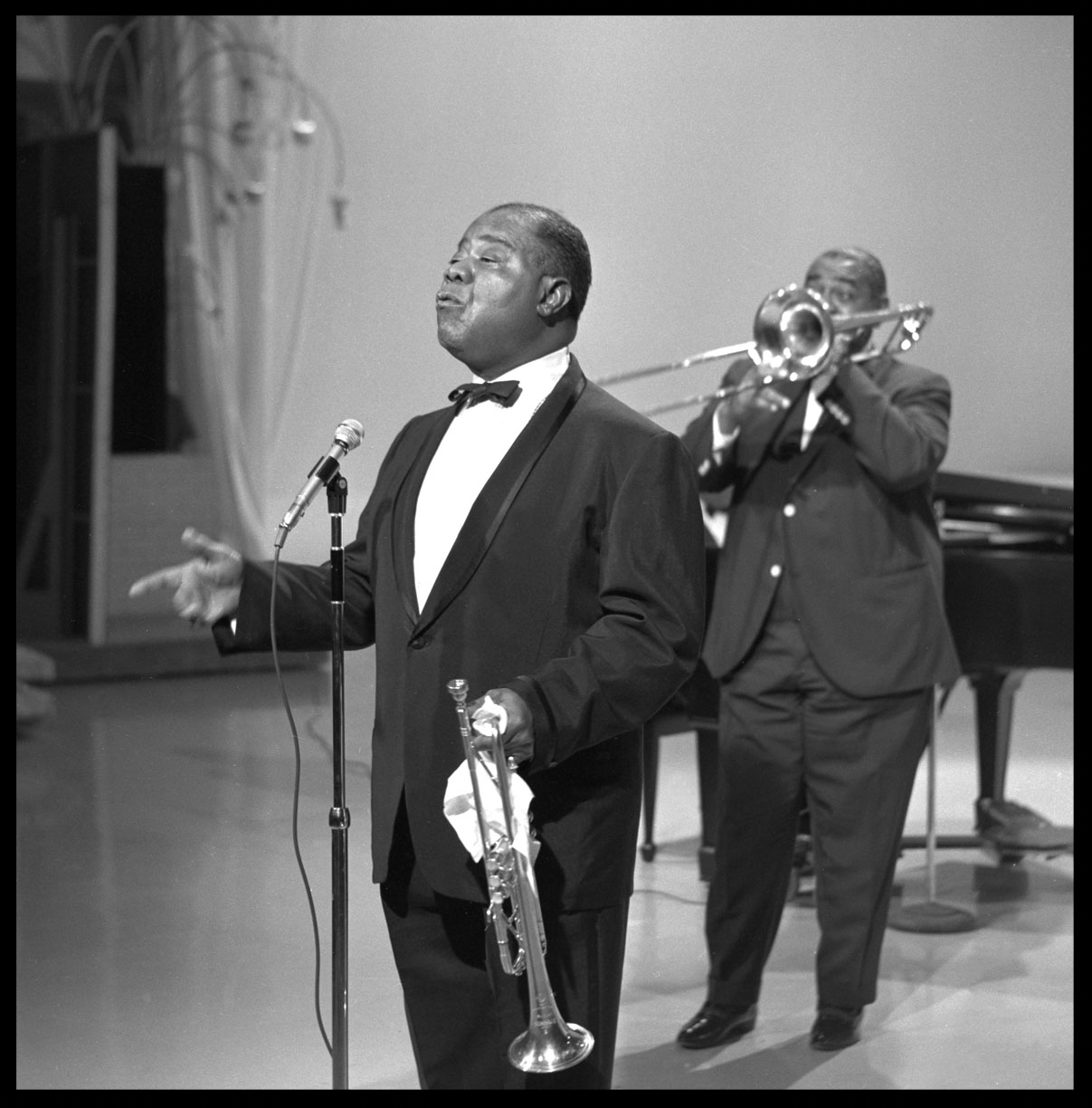 Louis Armstrong " Satchmo " c.1957 from original 2.25 negative
