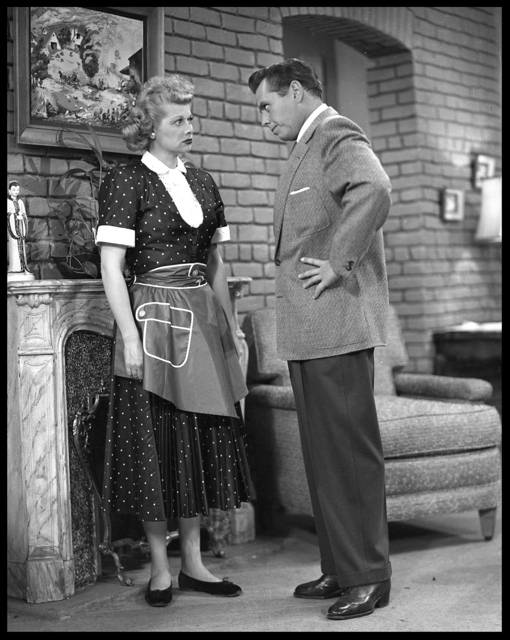 Lucille Ball & Desi Arnaz, At It Again, from The I Love Lucy Show c.1956 from original 4x5 negative