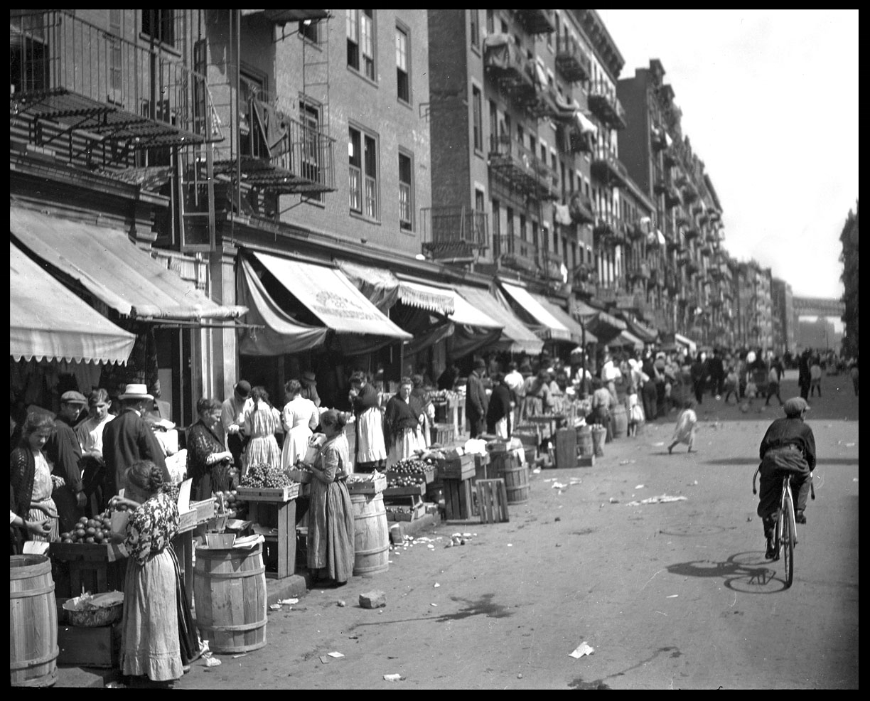 Lower East Side NYC c.1910 from original 4x5 glass plate negative