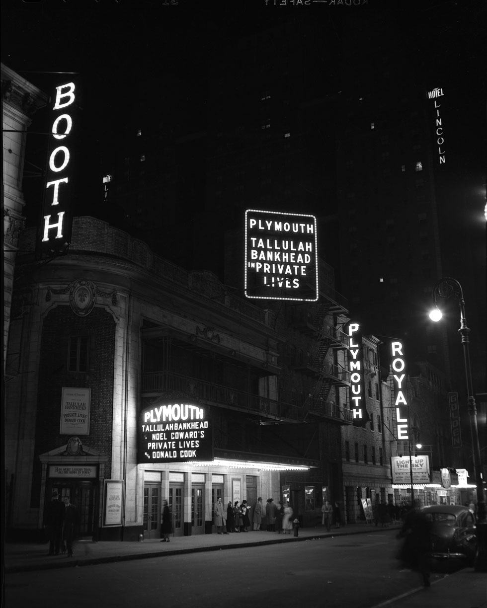 Tallulah Bankhead Plymouth Booth & Royal Theater c.1948 from original 4x5 negative