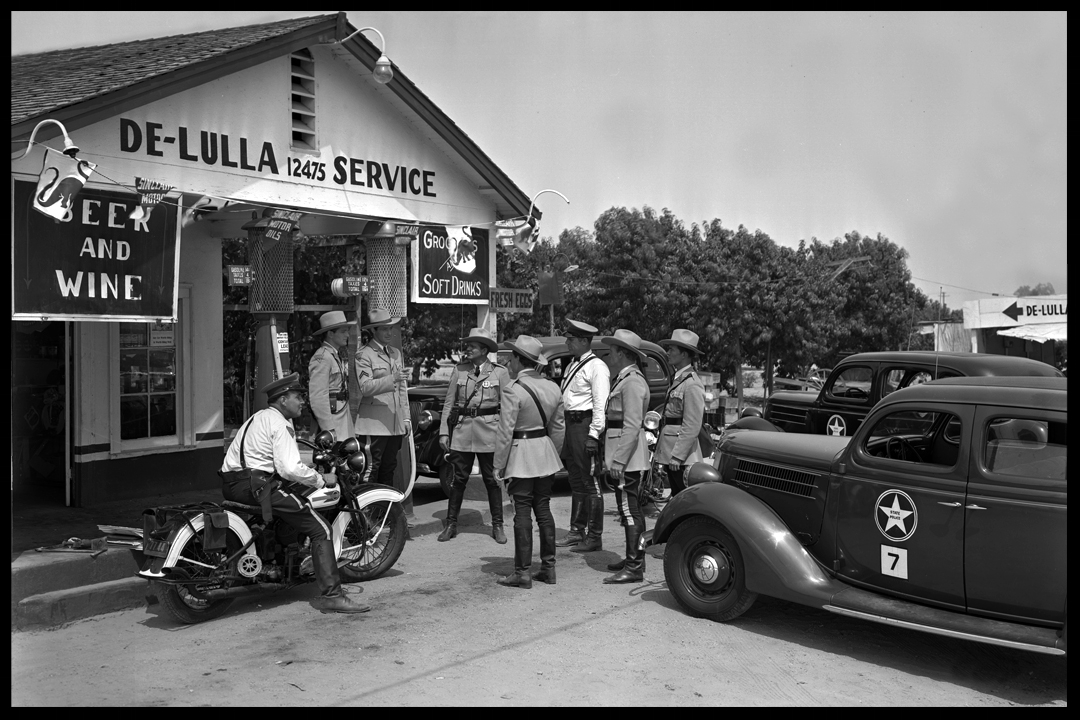 Police on a Manhunt c.1945 from original 8x10 negative