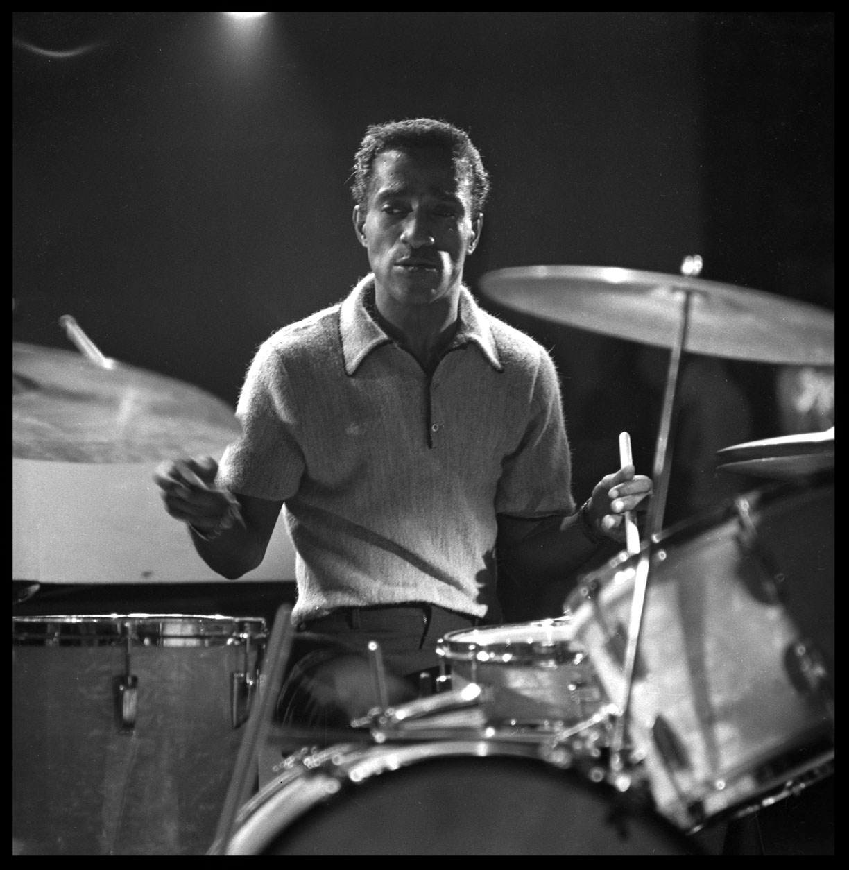 Sammy Davis Jr. Mr. Entertainment at Drums c.1957 from original 2.25 negative