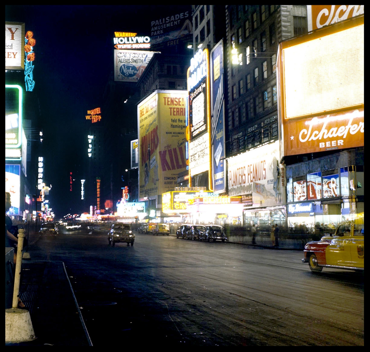 Times Square NYC c.1950 from original 2.25 negative